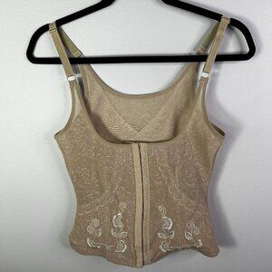 Danbali beige 15 hook boned floral corset size XXL‎